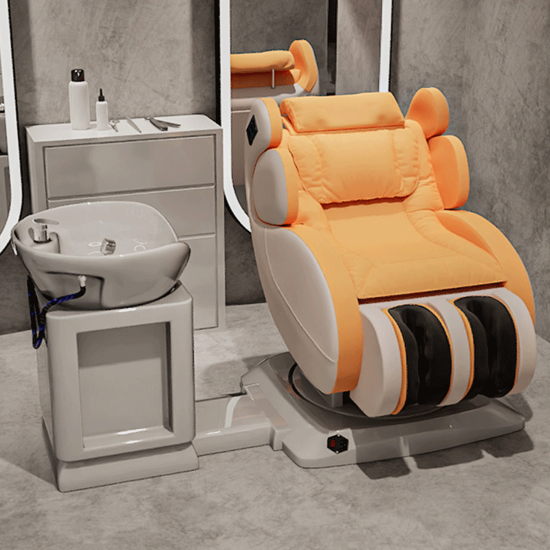 Electric Reclining Rotating Spa Shampoo Bed AM19