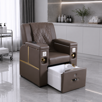 Reclining Pedicure Spa Chair with Foot Bath ZY14