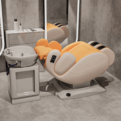 Electric Reclining Rotating Spa Shampoo Bed AM19
