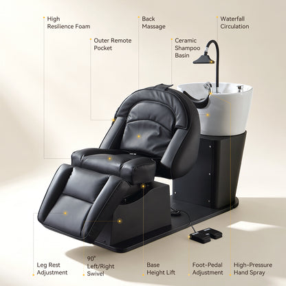 Luxury Electric Reclining Shampoo Chair BC10