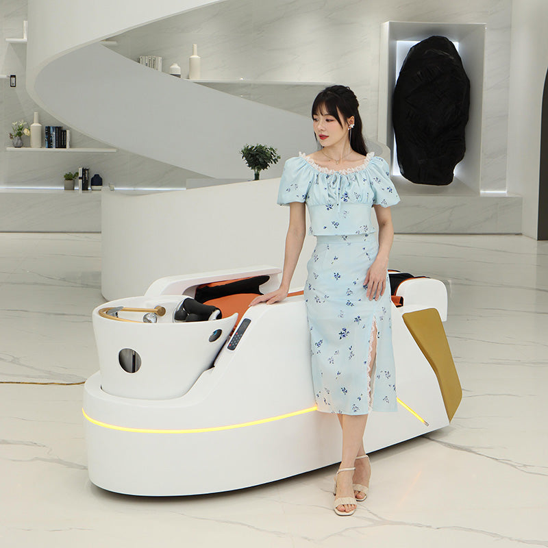 Luxury Electric Fiberglass Spa Shampoo Bed AM20