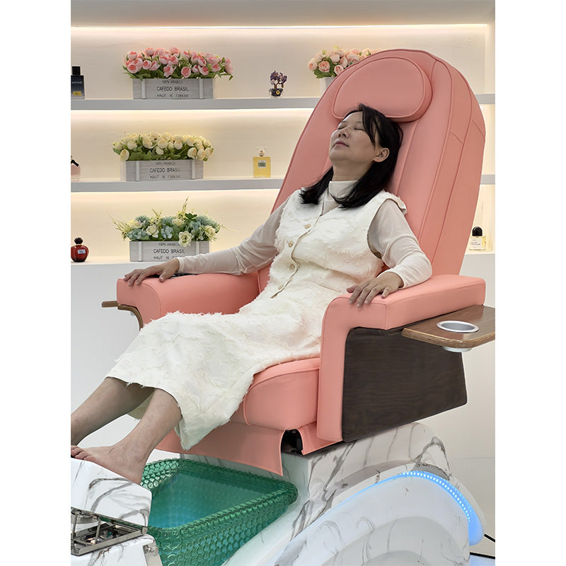 Massage Reclining Pedicure Spa Chair with Foot Bath ZY10