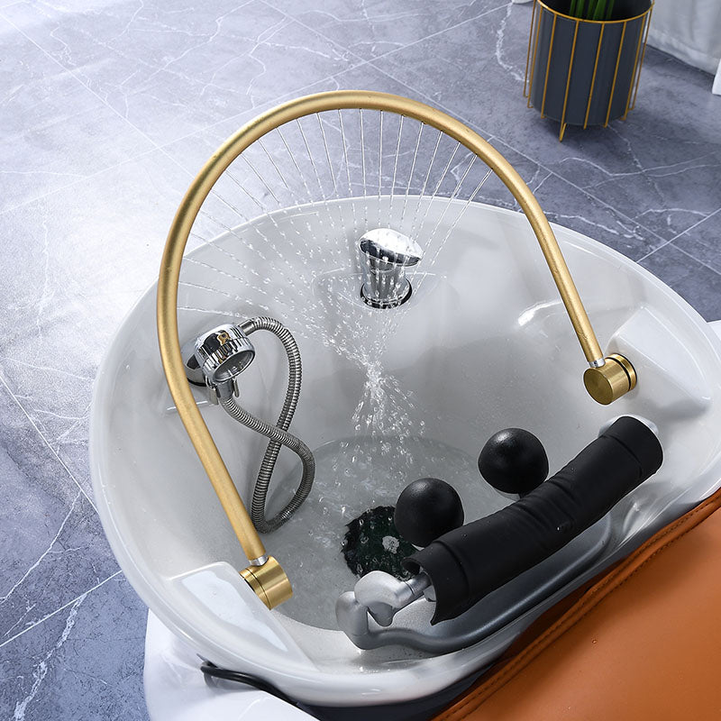 Luxury Electric Fiberglass Spa Shampoo Bed AM16