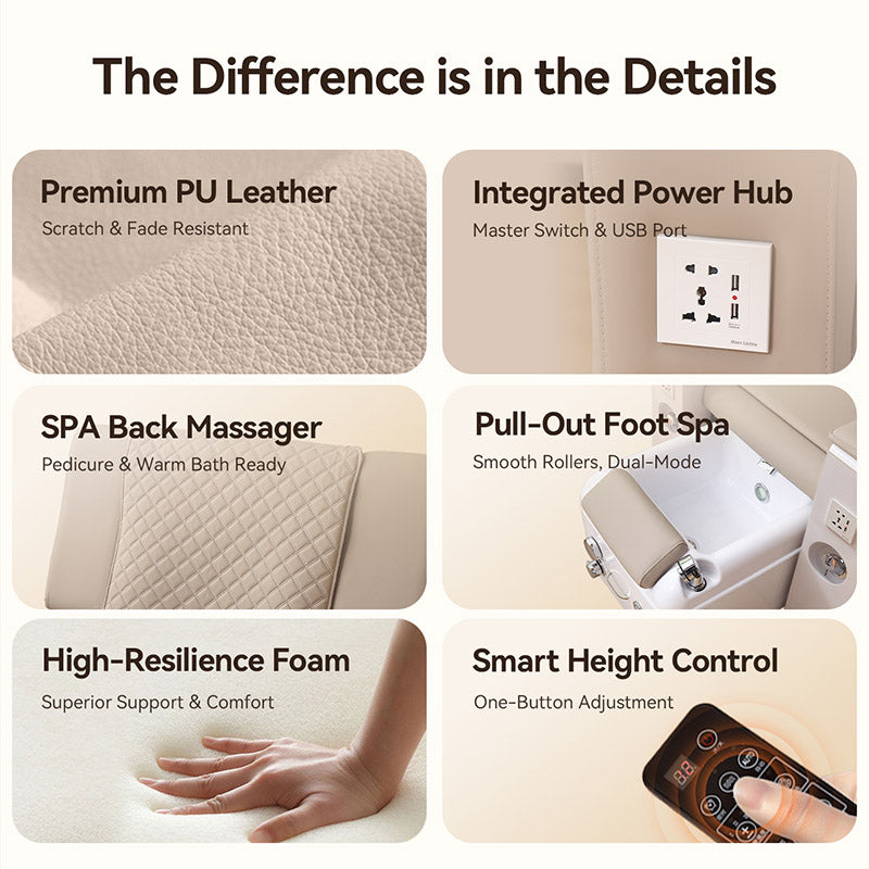 Massage Pedicure Spa Chair with Foot Bath ZY07