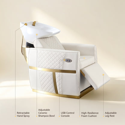 Electric Shampoo Chair with Footrest BC07