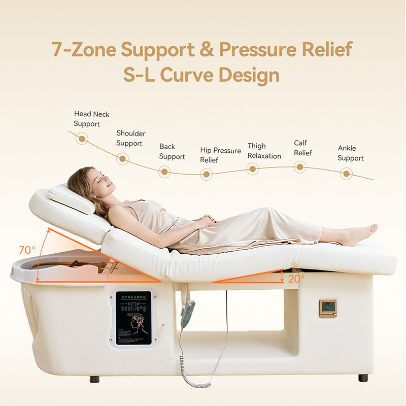 2 Motors Electric Spa Table with & Shampoo Basin TX22